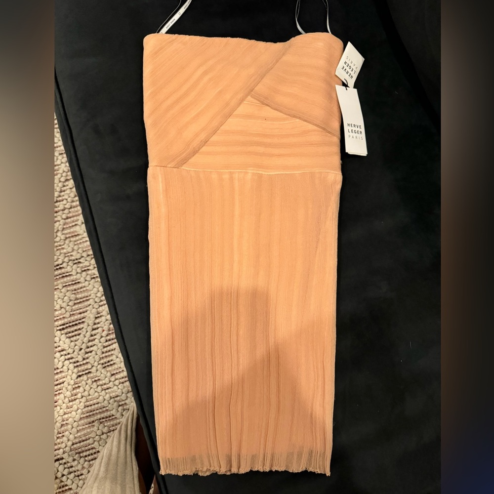 Herve Leger Strapless bandage mini dress